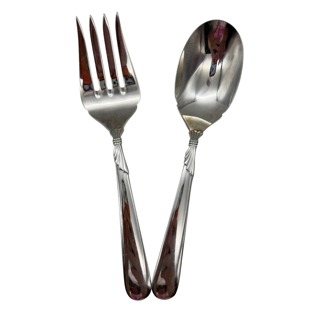 Yamazaki Lindi Stainless Serving Set Spoon and Cold Meat Fork Japan thanksgiving